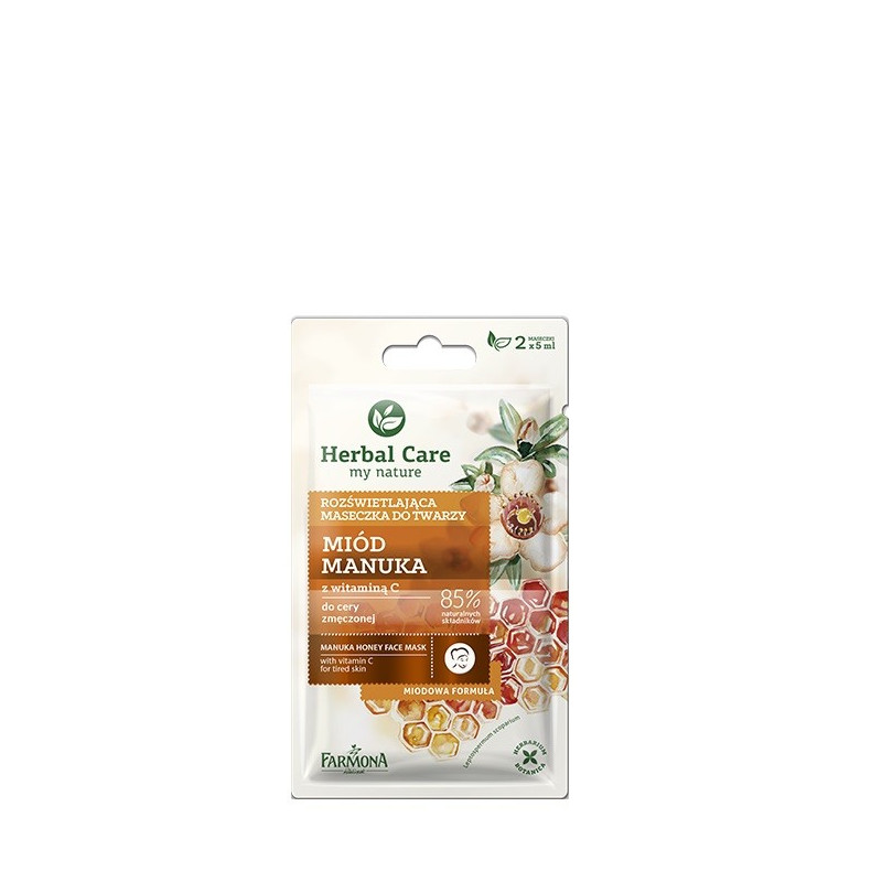 Farmona Herbal Care Maseczka rozświetlająca do twarzy Miód Manuka  2 x 5ml