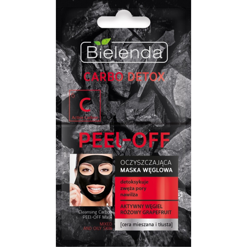 Bielenda Carbo Detox Czarny Węgiel Maska oczyszczająca peel-off 2x6g Bielenda Carbo Detox Czarny Węgiel Maska oczyszczająca peel-off 2x6g