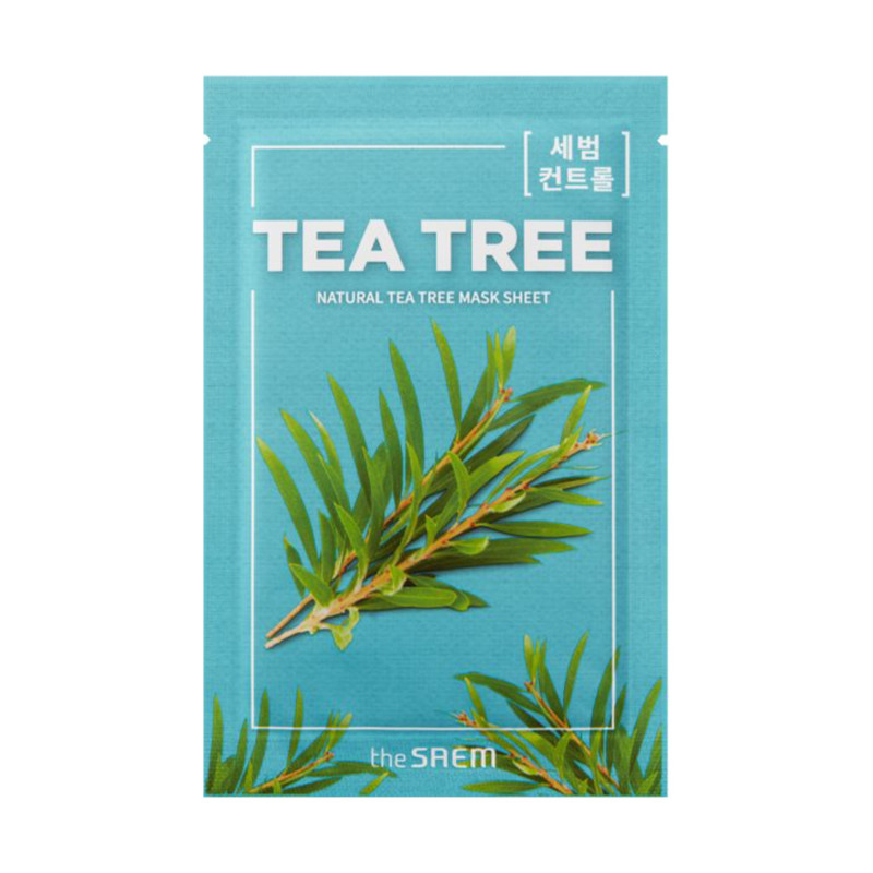The SAEM Natural Mask Sheet Maska na tkaninie Tea Tree 21ml The SAEM Natural Mask Sheet Maska na tkaninie Tea Tree 21ml