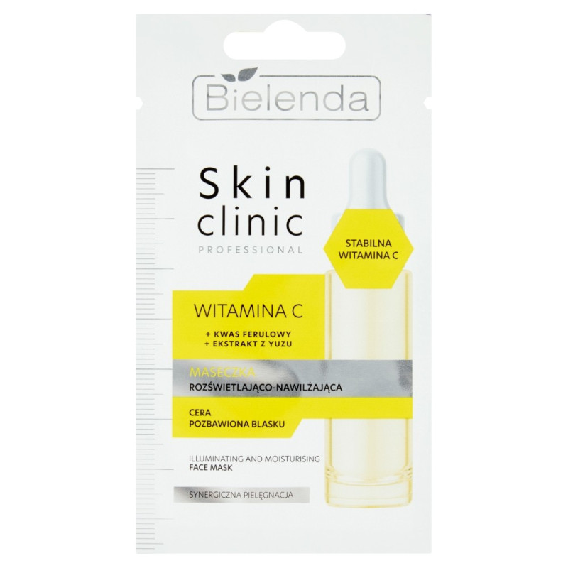 Bielenda Skin Clinic Professional Witamina C Maseczka rozświetlająco-nawilżająca 8g Bielenda Skin Clinic Professional Witamina C Maseczka rozświetlająco-nawilżająca 8g