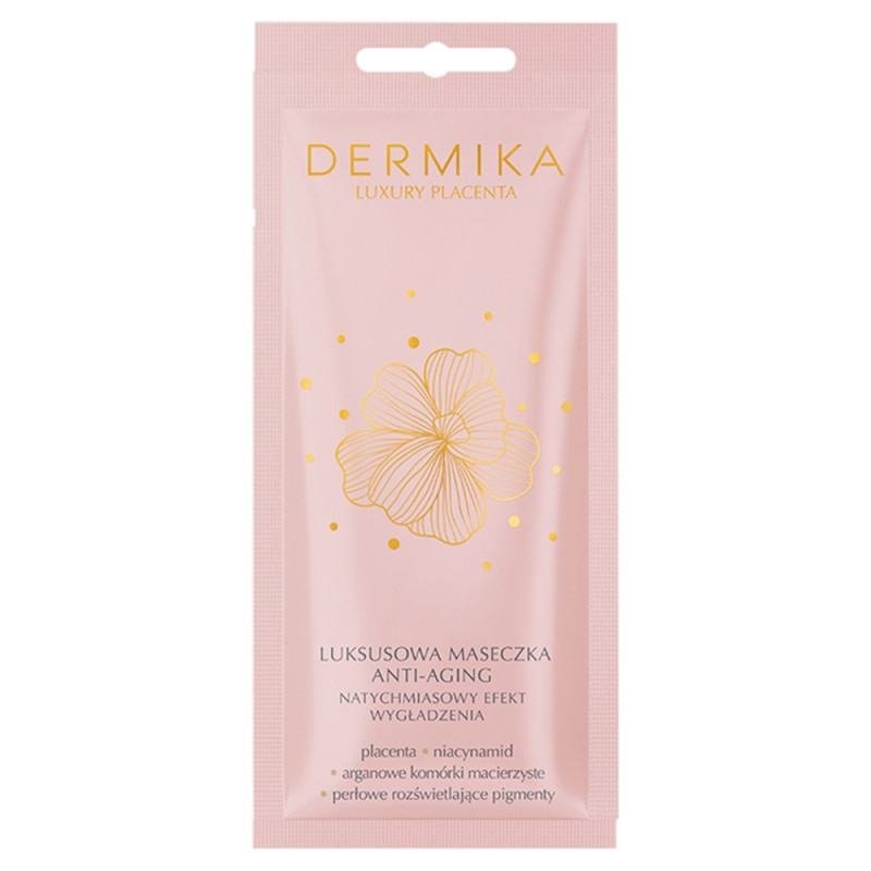 Dermika Luxury Placenta Luksusowa Maseczka anti-aging - natychmiastowy efekt wygładzenia 10ml Dermika Luxury Placenta Luksusowa Maseczka anti-aging - natychmiastowy efekt wygładzenia 10ml