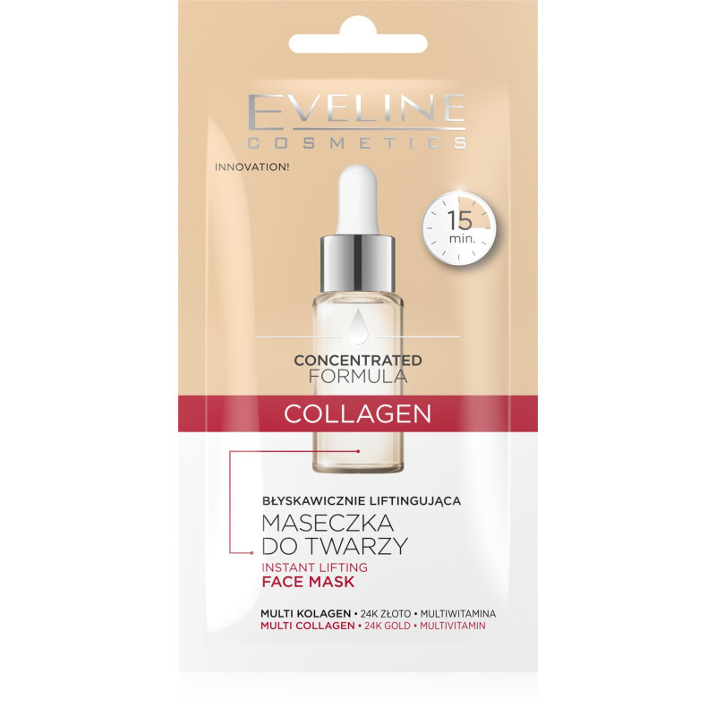 EVELINE Concentrated Formula Maseczka błyskawicznie liftingująca COLLAGEN 8 ml