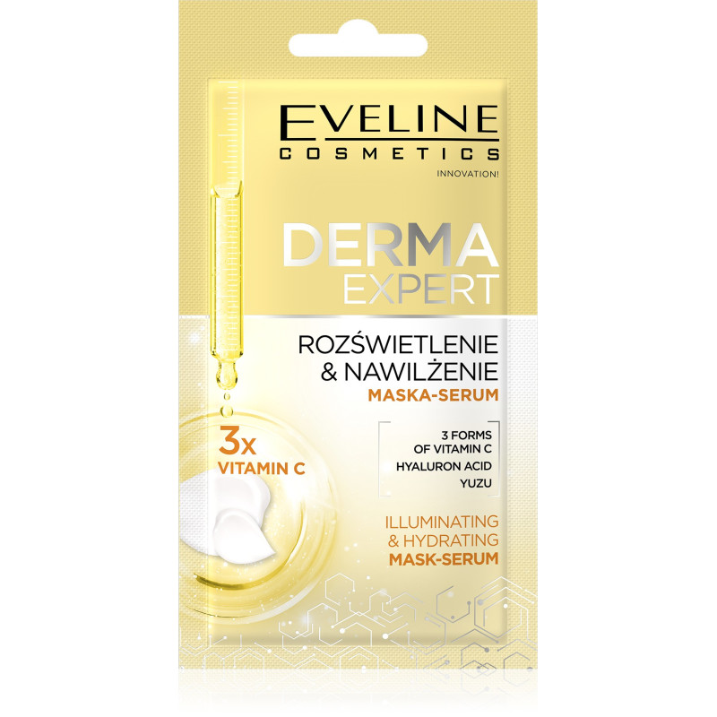 EVELINE Concentrated Formula Maseczka wyrównująca koloryt VITAMIN C 8 ml