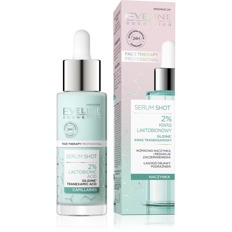 EVELINE Face Therapy Professional Serum Shot wzmacniające naczynka - 2% Kwas Laktobionowy 30 ml