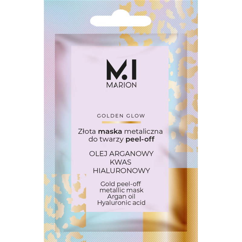 MARION GOLDEN GLOW Złota maska metaliczna peel-off