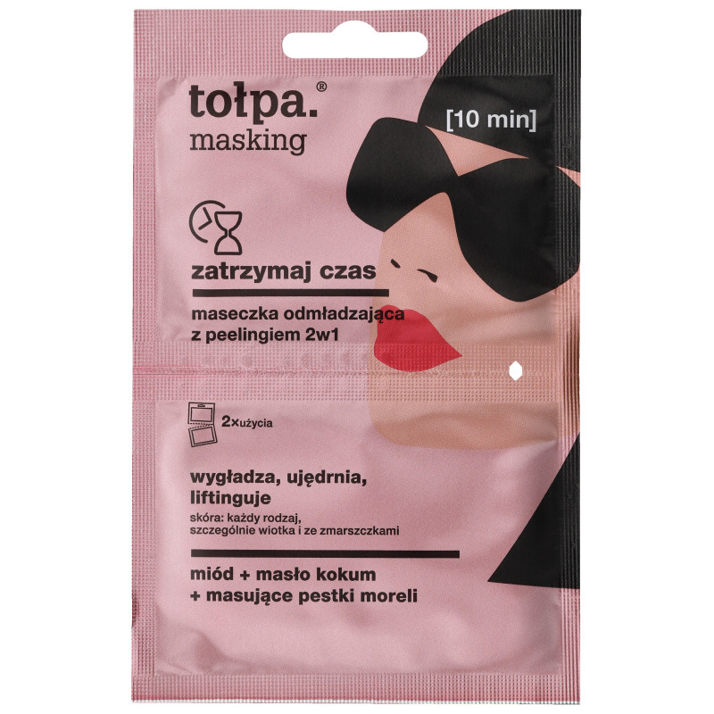 TOŁPA Masking Maseczka odmładzająca z peelingiem - zatrzymaj czas 5ml x 2 TOŁPA Masking Maseczka odmładzająca z peelingiem - zatrzymaj czas 5ml x 2