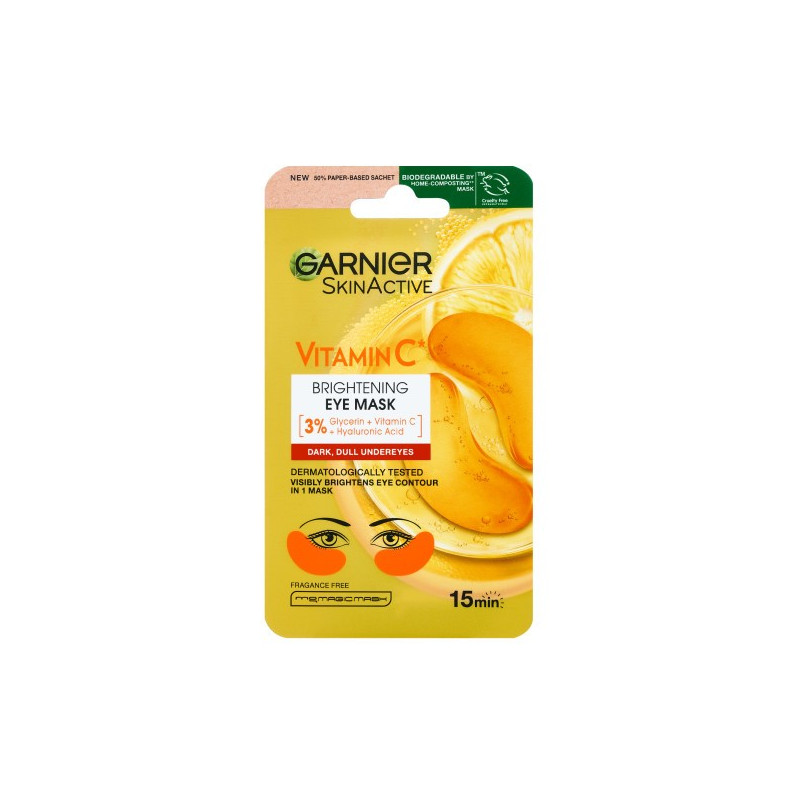 GARNIER Skin Active Rozświetlające Płatki pod oczy - 3% Vitamin C  5g