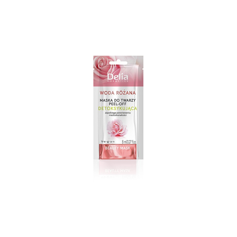 BEAUTY MASK - Maseczka d/twa - ROSE WATER - PEEL OFF detoks. saszetka eurozawieszka 8ml k72