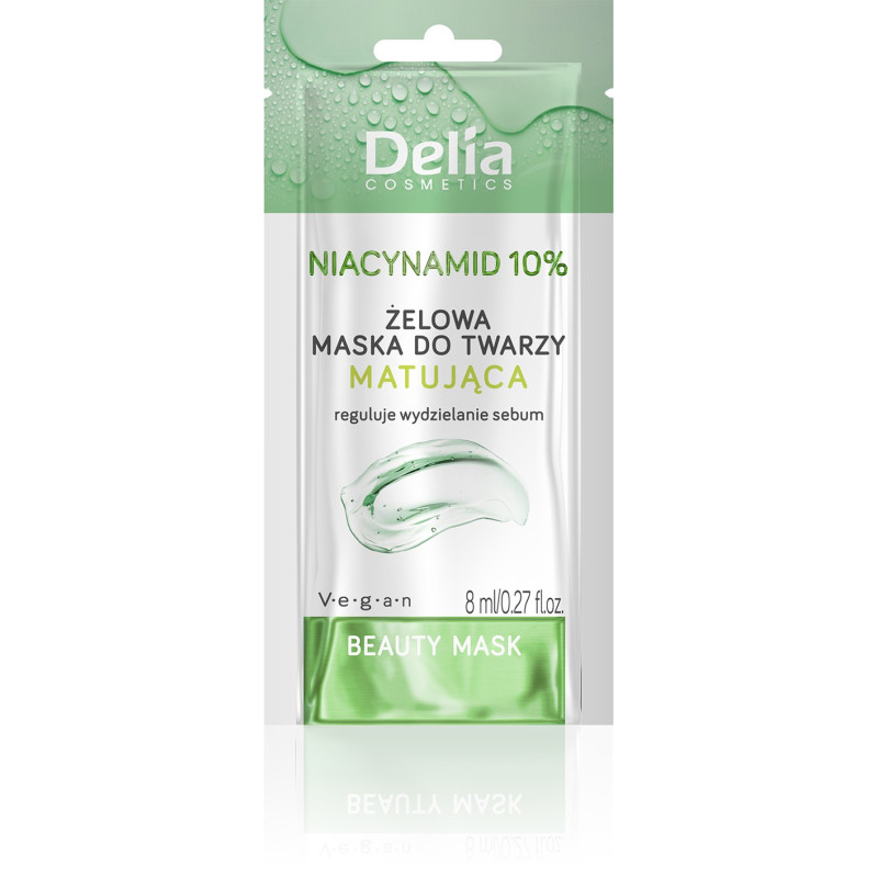 BEAUTY MASK - Maseczka d/twa - NIACYNAMIDE 10 % - ŻELOWA mat. saszetka eurozawieszka 8ml k72 BEAUTY MASK - Maseczka d/twa - NIACYNAMIDE 10 % - ŻELOWA mat. saszetka eurozawieszka 8ml k72