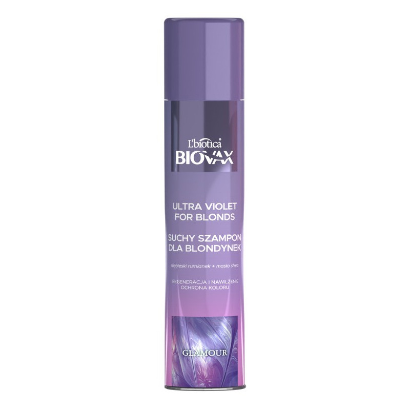 L'BIOTICA BIOVAX Glamour Suchy Szampon do włosów dla blondynek - Ultra Violet