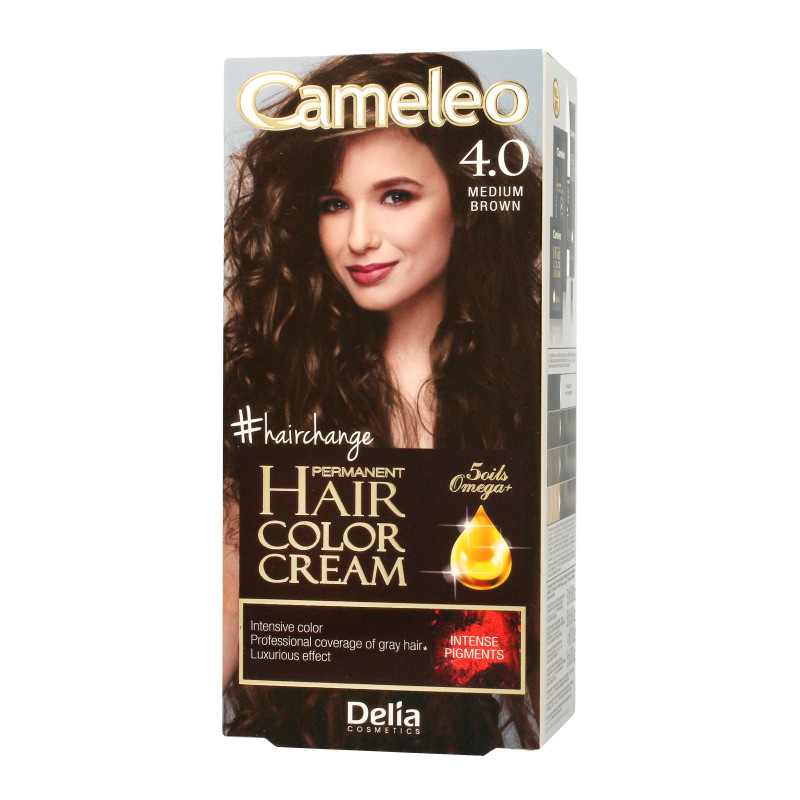 Delia Cosmetics Cameleo HCC Farba permanentna Omega+ nr 4.0  Medium Brown  1op.