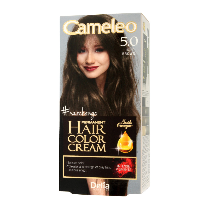 Delia Cosmetics Cameleo HCC Farba permanentna Omega+ nr 5.0 Light Brown 1op. Delia Cosmetics Cameleo HCC Farba permanentna Omega+ nr 5.0 Light Brown 1op.