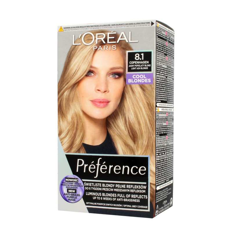 Loreal Farba Recital Preference Wbis 8.1 Jasny Blond Popielaty