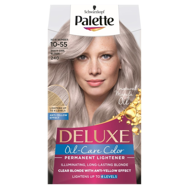 Palette Deluxe Farba do włosów permanentna nr 240 Popielaty Chłodny Blond  1op.