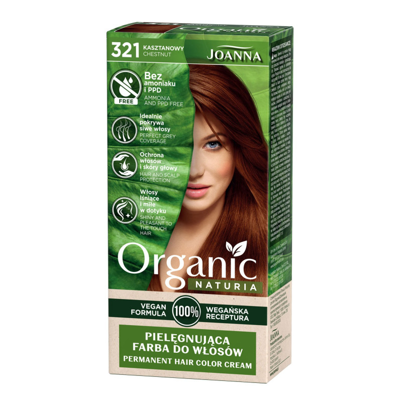 Joanna Naturia Organic Vegan Farba nr 321 Kasztanowy 1 op.