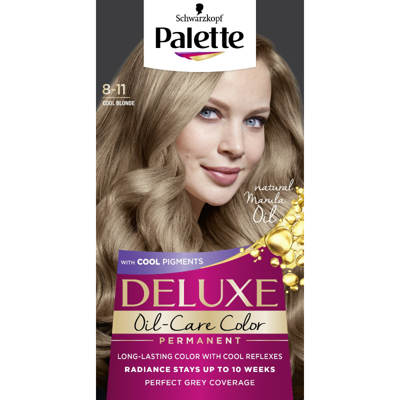 Palette Deluxe Farba do włosów permanentna nr 8-11 Cool Blond 1op. Palette Deluxe Farba do włosów permanentna nr 8-11 Cool Blond 1op.