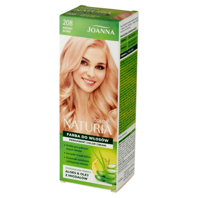 Joanna Naturia Color Farba do włosów nr 208 - Różany Blond 1op. Joanna Naturia Color Farba do włosów nr 208 - Różany Blond 1op.