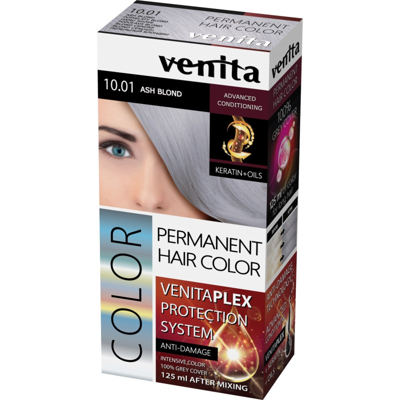 VENITA Color Farba do włosów Venita Plex nr 10.01 Ash Blond 1op. VENITA Color Farba do włosów Venita Plex nr 10.01 Ash Blond 1op.