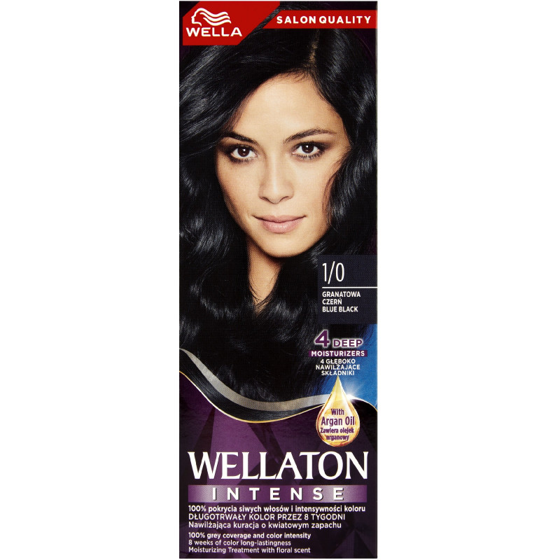 WELLA Wellaton Intense Farba do włosów 1/0 - Granatowa Czerń 1op. WELLA Wellaton Intense Farba do włosów 1/0 - Granatowa Czerń 1op.