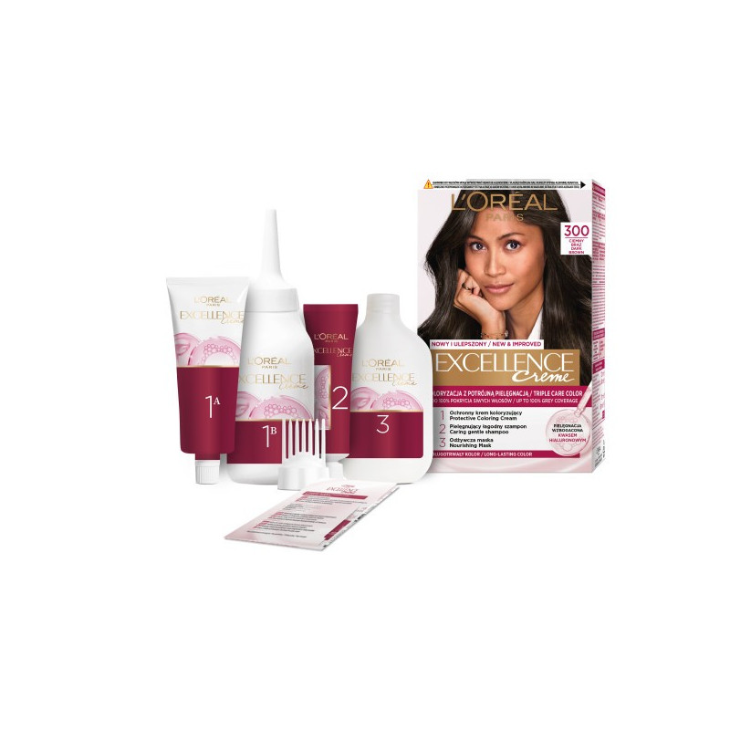 LOREAL Excellence Creme Farba do włosów 3 Ciemny brąz LOREAL Excellence Creme Farba do włosów 3 Ciemny brąz