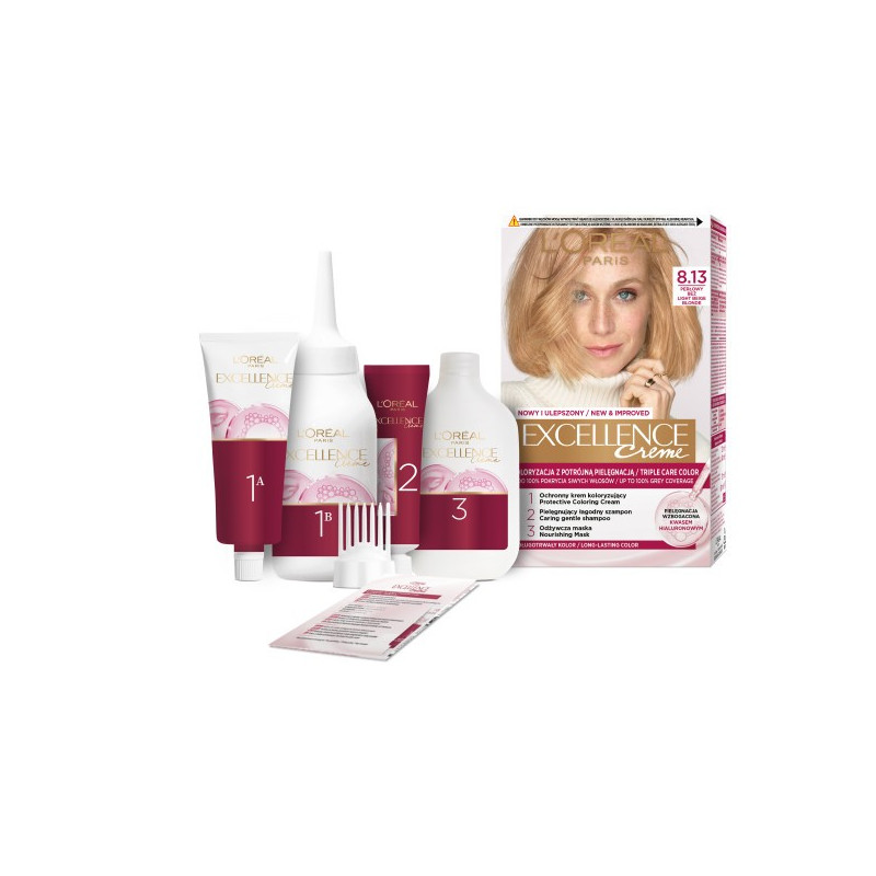 LOREAL Excellence Creme Farba do włosów 8.13 Perłowy beż