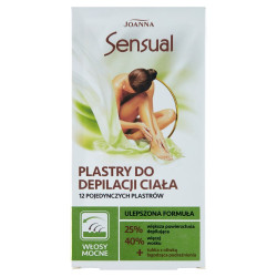 Joanna Sensual Plastry do depilacji ciała - włosy mocne  1op.-12szt